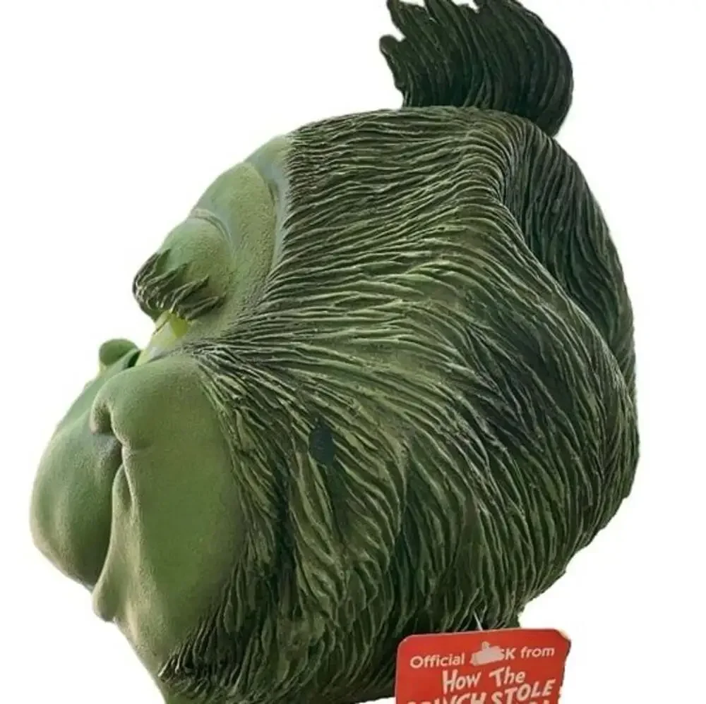 Vintage 1997 Dr. Seuss The Grinch Latex Mask NWT New With Tags Deadstock Mint